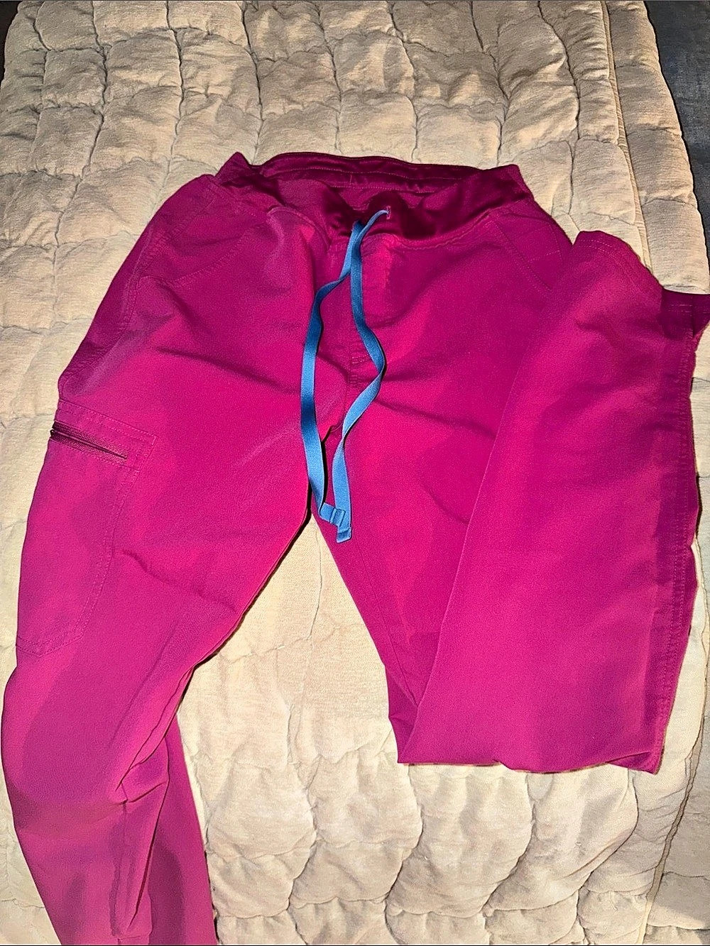 FIGS Yola high waisted skinny Scrub Pants raspberry sorbet